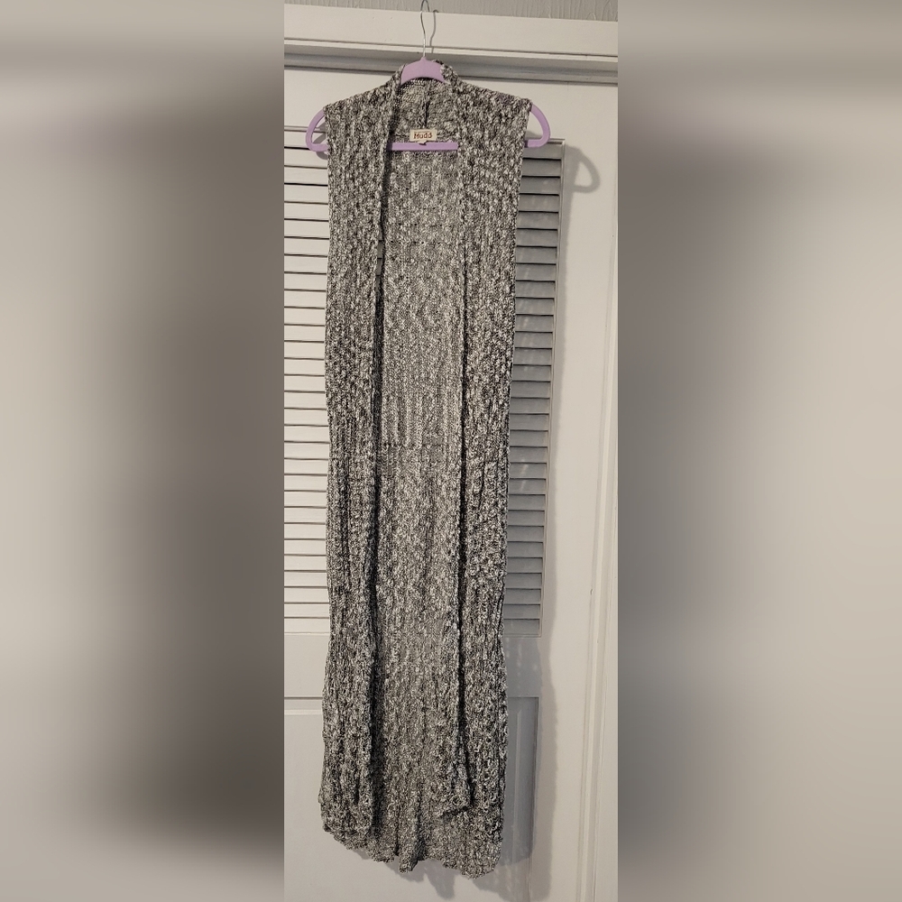 EUC Knitted Maxi Duster Vest